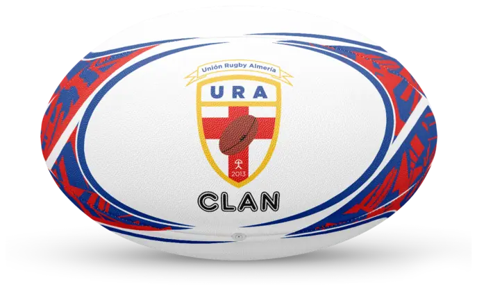 Ballon de rugby personnalisé pour URA Clan · Almería