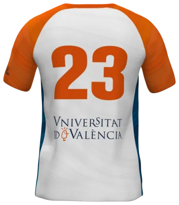 Balonmano de Universitat de València por detrás